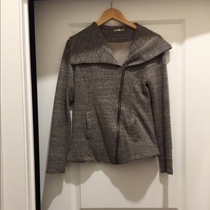Asymmetrical light sweater jacket
